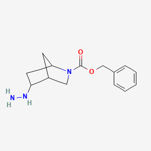 molecular formula C14H19N3O2 B13071690 Benzyl 5-hydrazinyl-2-azabicyclo[2.2.1]heptane-2-carboxylate 