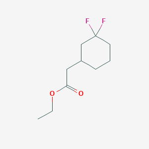 molecular formula C10H16F2O2 B13071702 Ethyl 2-(3,3-difluorocyclohexyl)acetate 