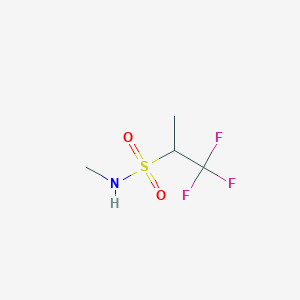 molecular formula C4H8F3NO2S B13071713 1,1,1-trifluoro-N-methylpropane-2-sulfonamide 