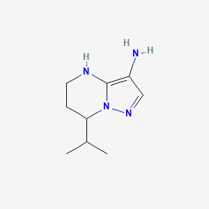 molecular formula C9H16N4 B13071757 7-(Propan-2-yl)-4H,5H,6H,7H-pyrazolo[1,5-a]pyrimidin-3-amine 