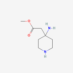 Methyl 2-(4-aminopiperidin-4-yl)acetate