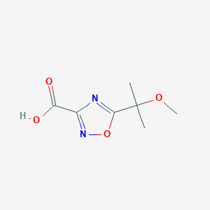 molecular formula C7H10N2O4 B13071797 5-(2-Methoxypropan-2-yl)-1,2,4-oxadiazole-3-carboxylic acid 