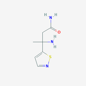 3-Amino-3-(1,2-thiazol-5-yl)butanamide