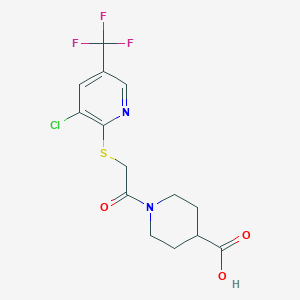 1-({[3-Chloro-5-(trifluoromethyl)pyridin-2-yl]thio}acetyl)piperidine-4-carboxylic acid