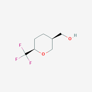 molecular formula C7H11F3O2 B13071821 [Cis-6-(trifluoromethyl)oxan-3-yl]methanol 