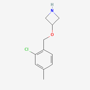 molecular formula C11H14ClNO B13071871 3-[(2-Chloro-4-methylphenyl)methoxy]azetidine 