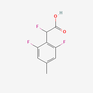 molecular formula C9H7F3O2 B13071878 2-(2,6-Difluoro-4-methylphenyl)-2-fluoroacetic acid 