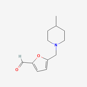 molecular formula C12H17NO2 B13071887 5-[(4-Methylpiperidin-1-YL)methyl]furan-2-carbaldehyde 