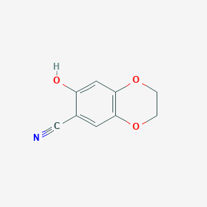 molecular formula C9H7NO3 B13071889 7-Hydroxy-2,3-dihydro-1,4-benzodioxine-6-carbonitrile 