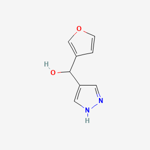 molecular formula C8H8N2O2 B13071903 (Furan-3-yl)(1H-pyrazol-4-yl)methanol 