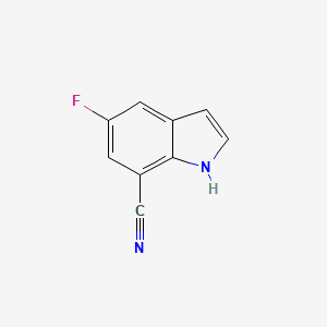 molecular formula C9H5FN2 B1307191 5-fluoro-1H-indole-7-carbonitrile CAS No. 883500-80-9