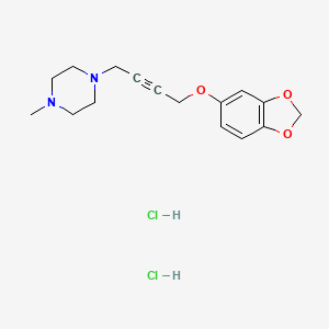 molecular formula C16H22Cl2N2O3 B13071921 1-[4-(1,3-benzodioxol-5-yloxy)but-2-ynyl]-4-methylpiperazine;dihydrochloride 