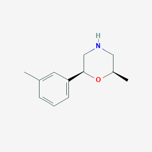 molecular formula C12H17NO B13071966 (2R,6S)-2-Methyl-6-m-tolylmorpholine 