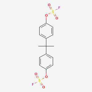 molecular formula C15H14F2O6S2 B13072026 Propane-2,2-diylbis(4,1-phenylene) bis(sulfurofluoridate) 