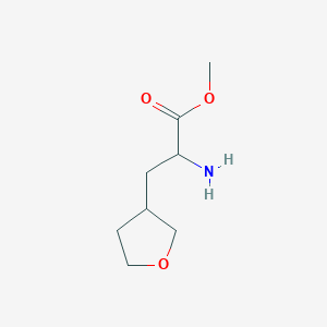 molecular formula C8H15NO3 B13072034 Methyl 2-amino-3-(oxolan-3-yl)propanoate 