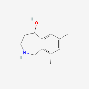 molecular formula C12H17NO B13072037 7,9-dimethyl-2,3,4,5-tetrahydro-1H-2-benzazepin-5-ol 