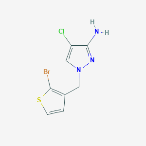 1-[(2-Bromothiophen-3-yl)methyl]-4-chloro-1H-pyrazol-3-amine