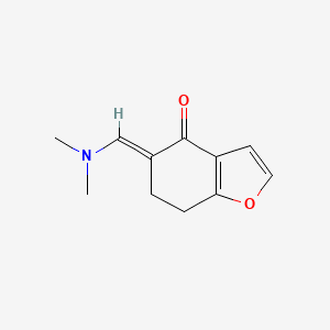 molecular formula C11H13NO2 B13072067 5-[(Dimethylamino)methylidene]-4,5,6,7-tetrahydro-1-benzofuran-4-one 