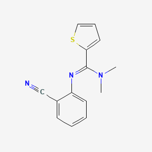 N'-(2-cyanophenyl)-N,N-dimethylthiophene-2-carboximidamide