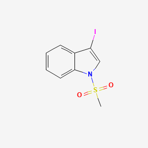 molecular formula C9H8INO2S B13072121 3-iodo-1-(methylsulfonyl)-1H-indole 