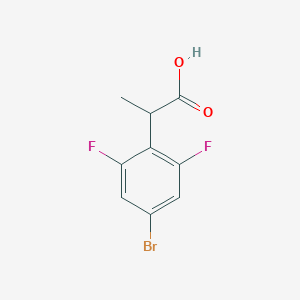 molecular formula C9H7BrF2O2 B13072130 2-(4-Bromo-2,6-difluorophenyl)propanoic acid 