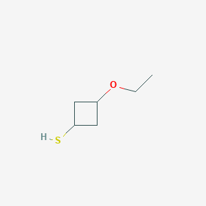 molecular formula C6H12OS B13072183 3-Ethoxycyclobutane-1-thiol 