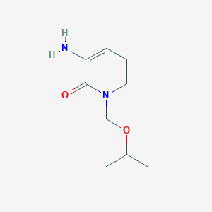 molecular formula C9H14N2O2 B13072189 3-Amino-1-[(propan-2-yloxy)methyl]-1,2-dihydropyridin-2-one 