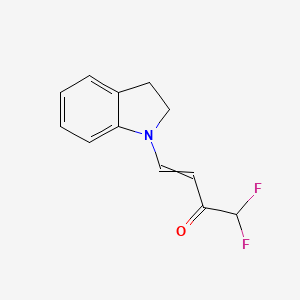 molecular formula C12H11F2NO B1307219 4-(2,3-Dihydroindol-1-yl)-1,1-difluorobut-3-en-2-one 
