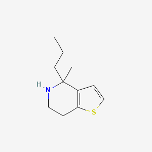 molecular formula C11H17NS B13072198 4-Methyl-4-propyl-4H,5H,6H,7H-thieno[3,2-c]pyridine 