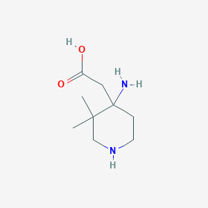 2-(4-Amino-3,3-dimethylpiperidin-4-yl)acetic acid