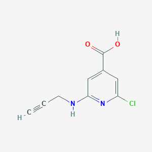 molecular formula C9H7ClN2O2 B13072287 2-Chloro-6-[(prop-2-YN-1-YL)amino]pyridine-4-carboxylic acid 