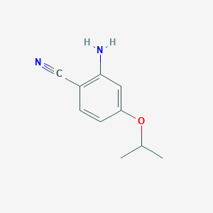 molecular formula C10H12N2O B13072302 2-Amino-4-(propan-2-yloxy)benzonitrile 