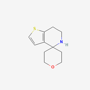 molecular formula C11H15NOS B13072314 6',7'-Dihydro-5'H-spiro[oxane-4,4'-thieno[3,2-c]pyridine] 