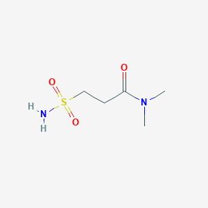 molecular formula C5H12N2O3S B13072361 N,N-Dimethyl-3-sulfamoylpropanamide 