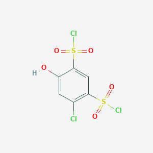 4-Chloro-6-hydroxybenzene-1,3-disulfonyl dichloride