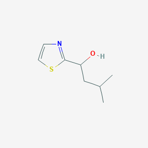 molecular formula C8H13NOS B13072442 3-Methyl-1-(1,3-thiazol-2-YL)butan-1-OL 