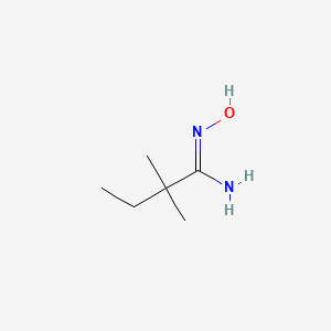 molecular formula C6H14N2O B13072462 N-Hydroxy-2,2-dimethylbutanimidamide 