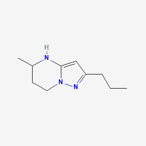 molecular formula C10H17N3 B13072474 5-Methyl-2-propyl-4H,5H,6H,7H-pyrazolo[1,5-a]pyrimidine 