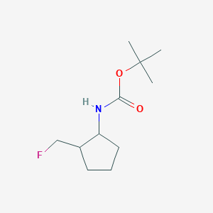 molecular formula C11H20FNO2 B13072494 tert-butyl N-[2-(fluoromethyl)cyclopentyl]carbamate 