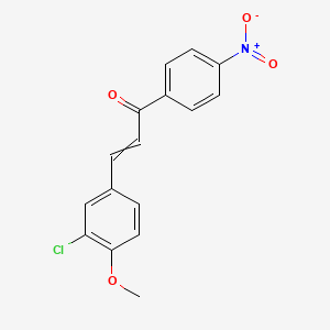 molecular formula C16H12ClNO4 B1307250 (E)-3-(3-chloro-4-methoxyphenyl)-1-(4-nitrophenyl)-2-propen-1-one 