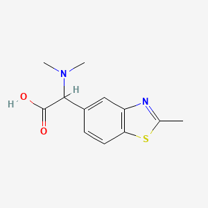 molecular formula C12H14N2O2S B13072578 2-(Dimethylamino)-2-(2-methylbenzo[d]thiazol-5-yl)acetic acid CAS No. 1007879-06-2