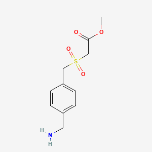 Methyl 2-{[4-(aminomethyl)phenyl]methanesulfonyl}acetate