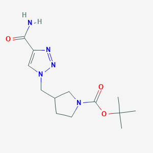 tert-butyl 3-[(4-carbamoyl-1H-1,2,3-triazol-1-yl)methyl]pyrrolidine-1-carboxylate