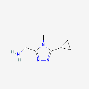 (5-cyclopropyl-4-methyl-4H-1,2,4-triazol-3-yl)methanamine