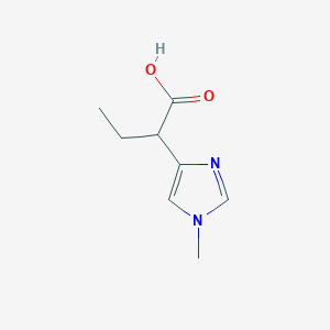 molecular formula C8H12N2O2 B13072636 2-(1-Methyl-1H-imidazol-4-yl)butanoic acid 