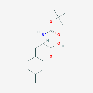 molecular formula C15H27NO4 B13072650 2-{[(Tert-butoxy)carbonyl]amino}-3-(4-methylcyclohexyl)propanoic acid 