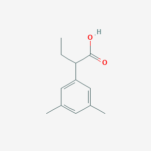 molecular formula C12H16O2 B13072668 2-(3,5-Dimethylphenyl)butanoic acid 