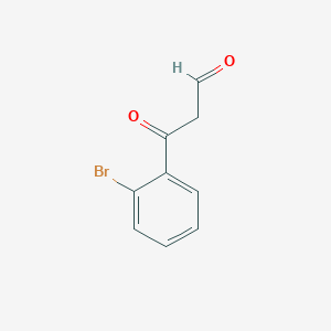 molecular formula C9H7BrO2 B13072684 3-(2-Bromophenyl)-3-oxopropanal 