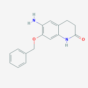 molecular formula C16H16N2O2 B13072718 6-Amino-7-(benzyloxy)-1,2,3,4-tetrahydroquinolin-2-one 