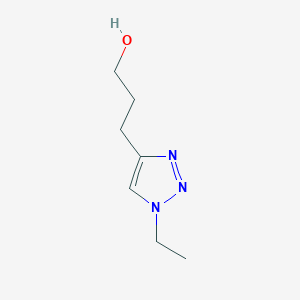 molecular formula C7H13N3O B13072726 3-(1-ethyl-1H-1,2,3-triazol-4-yl)propan-1-ol 